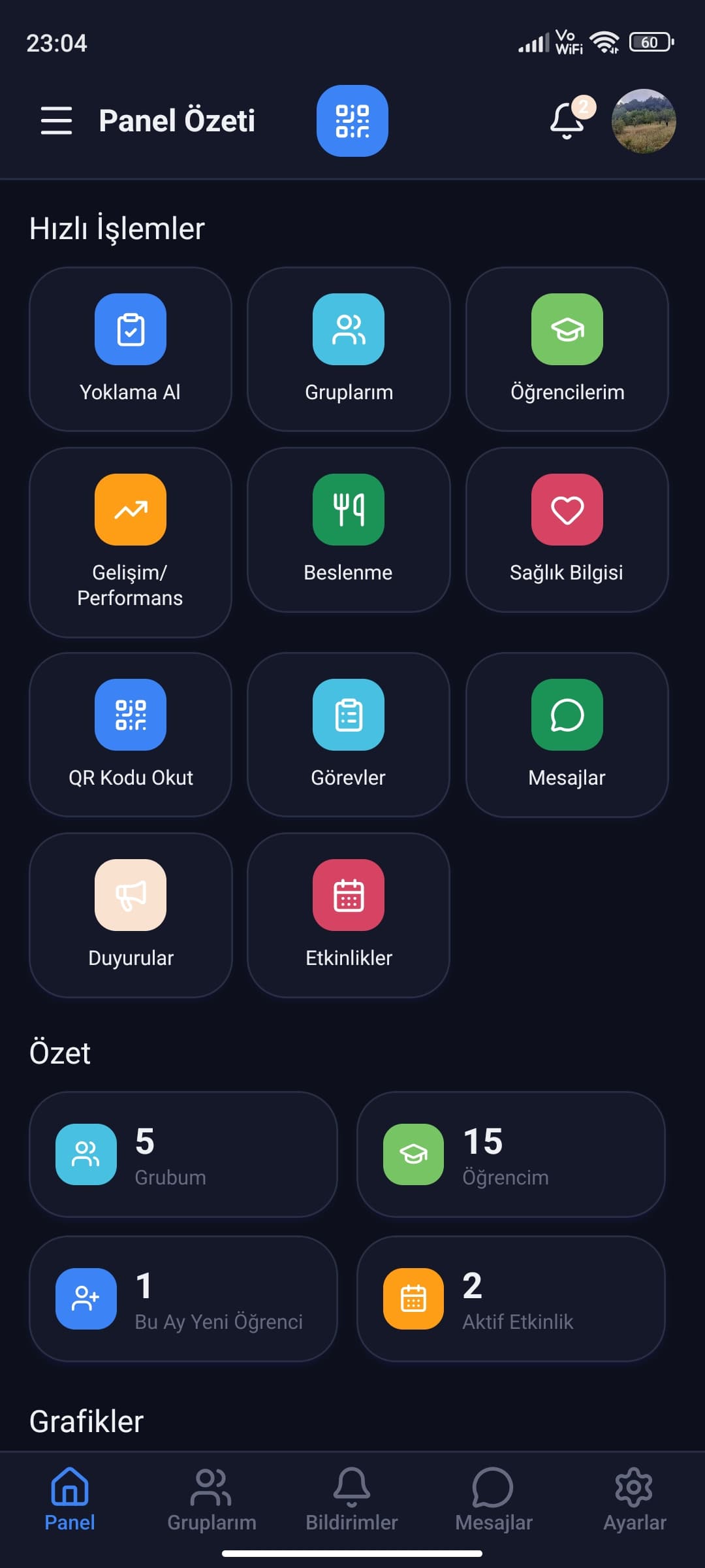 Antrenör mobil uygulaması